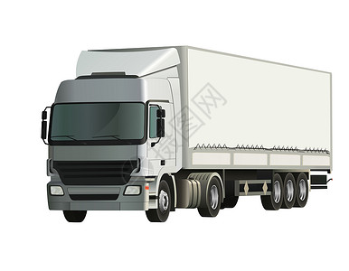 半拖车卡车货物商品柴油机产品物流载体后勤送货司机插图背景图片