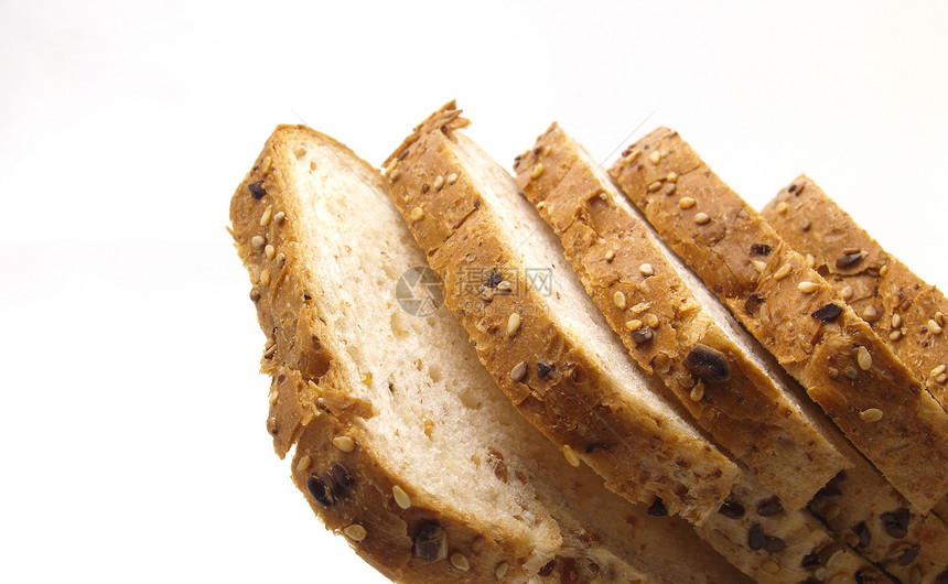 面包片棕色粮食营养小麦饮食美食脆皮面包图片