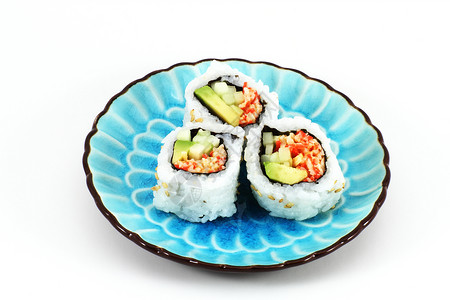 点菜寿司用餐美味午餐饮食文化寿司海藻海鲜食物盘子背景图片
