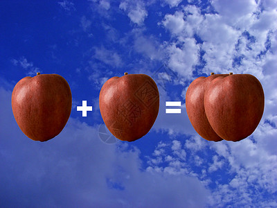 奇怪的数学手术水果天空乘法石榴背景图片
