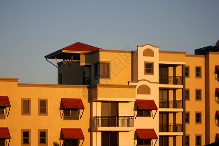 度假公寓投资假期日落酒店家园建筑热带红色财产奢华背景图片