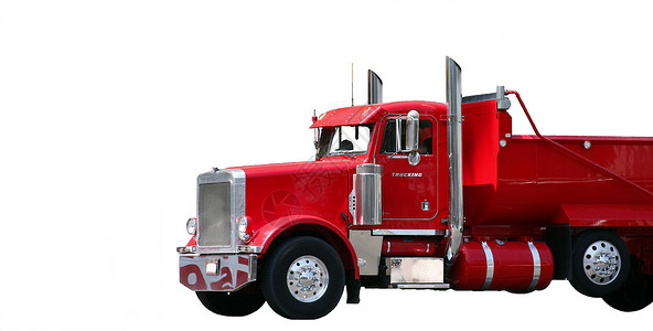 红色红货车运输货运搬运工轮子柴油机拖拉机汽车驾驶交通背景图片