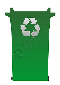 绿色回收垃圾箱背景图片