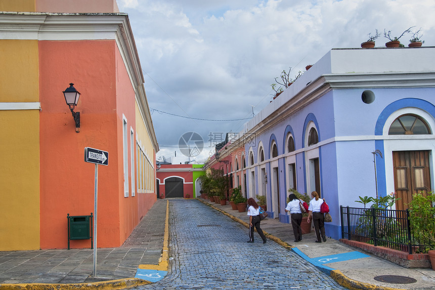 波多黎各圣胡安海洋城堡天空建筑学绿色图片
