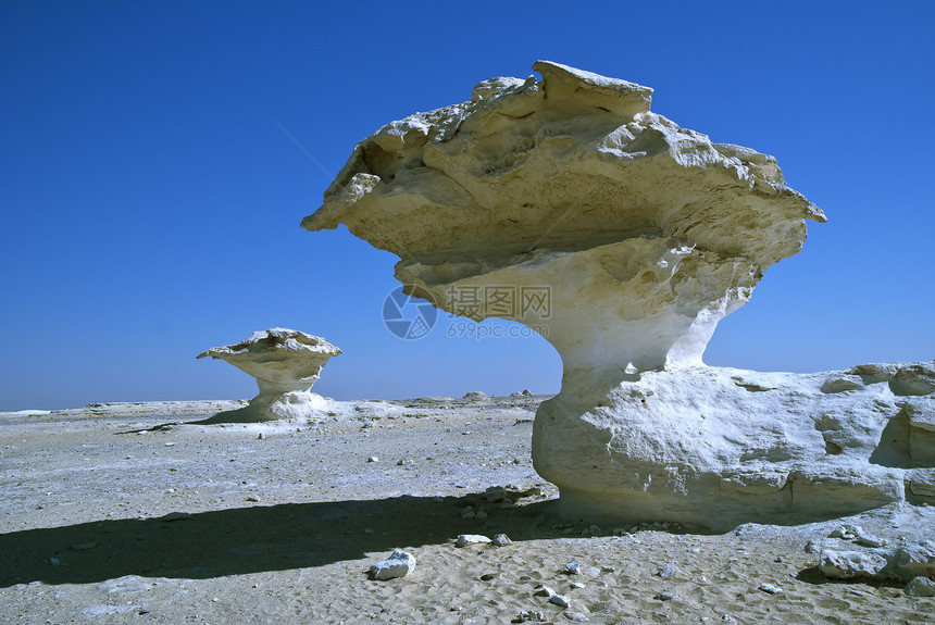 蘑菇形状的岩石 埃及白色沙漠地平线假期全景行星旅行远足文化曲线粉笔生态旅游图片