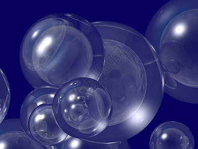 气泡反射液体蓝色玻璃圆形插图地球艺术背景图片