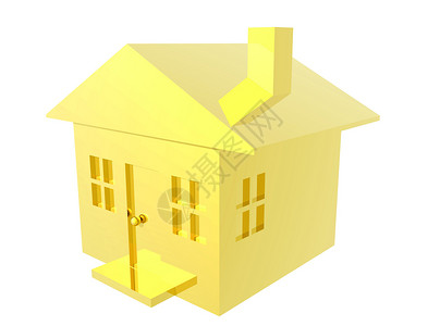 黄金宫财产居所金属住宅建筑插图房子小屋背景图片
