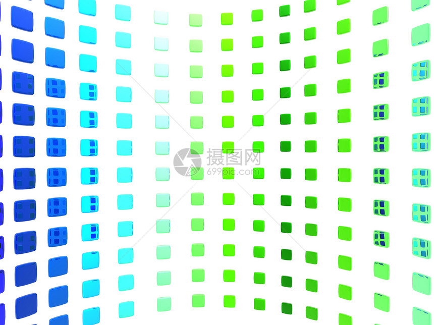 瓷砖墙壁马赛克积木绿色光泽度立方体正方形插图艺术盒子图片
