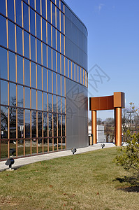 玻璃玻璃建筑建筑学入口公司商业工业办公室多层总部背景图片