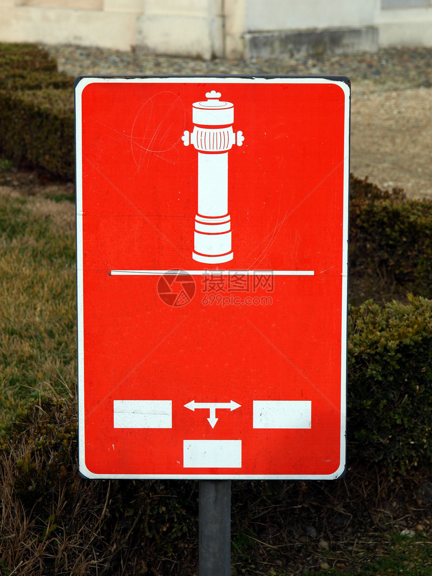 消防水用标志牌红色软管信号消防员安全插头图片