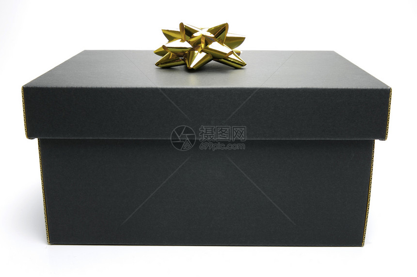 礼品盒礼物庆典展示白色盒子黑色图片