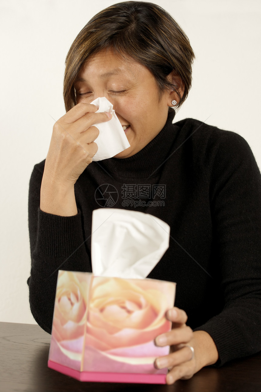 喷雾鼻子女性喷嚏保健组织女士症状发烧卫生疾病图片