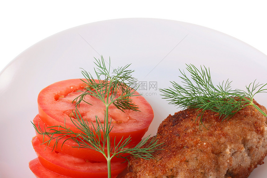 切托盘绿色猪肉火鸡午餐草本植物餐厅红色牛肉茴香美食图片