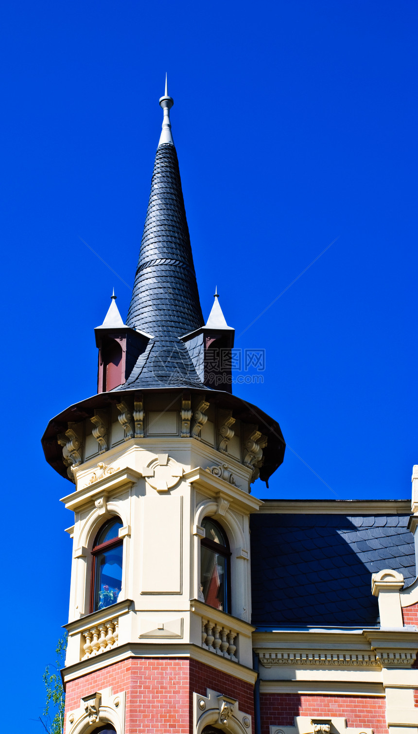 连翼建筑师石头蓝色窗户卵石天空历史住宅建筑物建筑图片