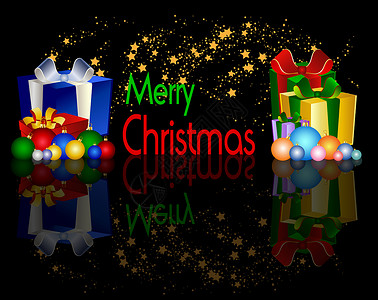 圣诞快乐的背景背景盒子卡片星星插图展示礼物背景图片