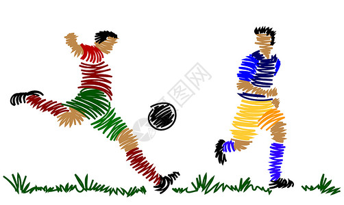 抽象足球运动员优胜者墙纸比赛插图团队运动游戏绘画背景图片