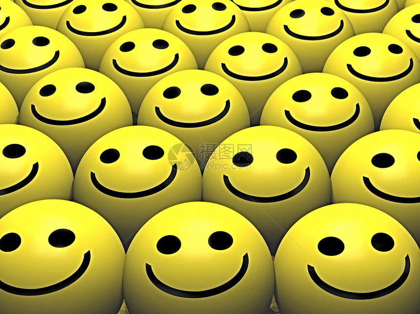 笑脸表情情绪渲染插图黄色符号幸福微笑面孔图片