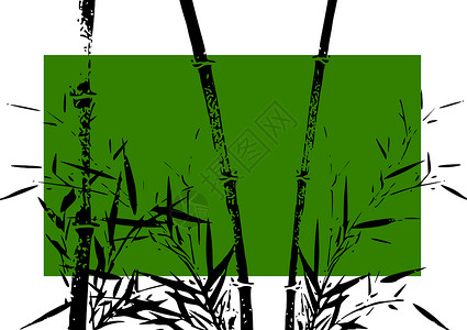 竹条说明插图生长情调叶子异国绿色树叶热带植物木头背景图片
