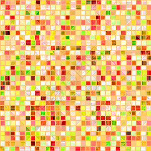抽象的平铺图案材料线条黄色马赛克风格橙子棕色多样性墙纸乐趣背景图片