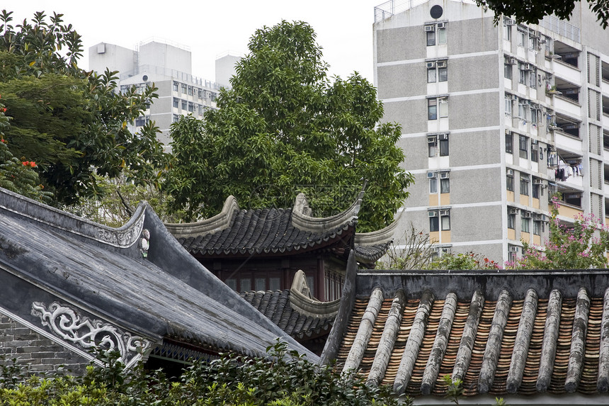 中国大楼 建筑制品陶瓷平铺建筑学阁楼财产石头屋顶遗产建造图片
