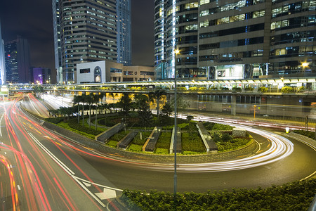 交通运输城市旅游车道景观摩天大楼商业驾驶场景地标背景图片