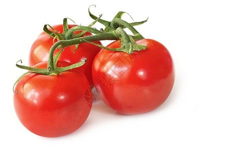 三个番茄水平桁架西红柿白色蔬菜食物照片传家水果高清图片