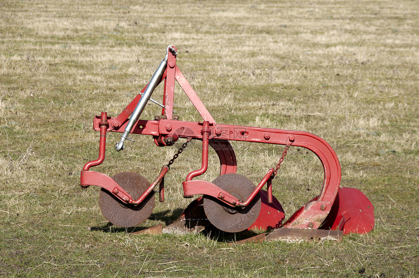 犁耕作农场花园乡村工作机械红色场地机器农业图片