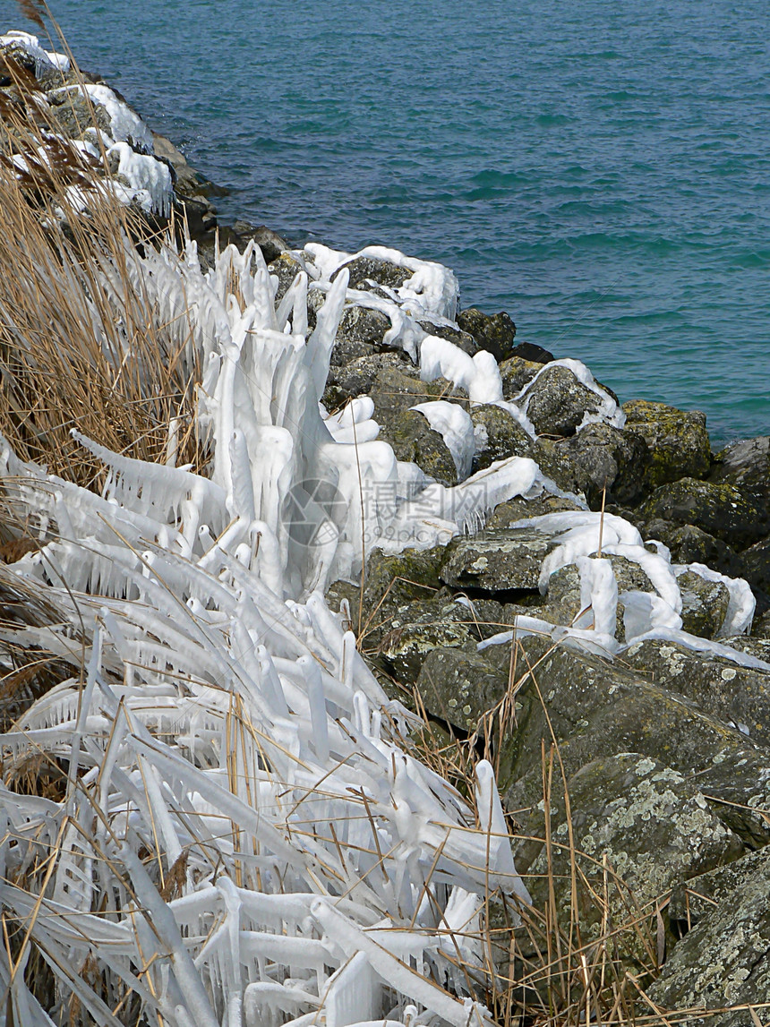 雪灰色蓝色薄雾旅行白色绿色图片