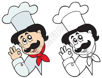 厨师卡通人物客车厨师设计图片
