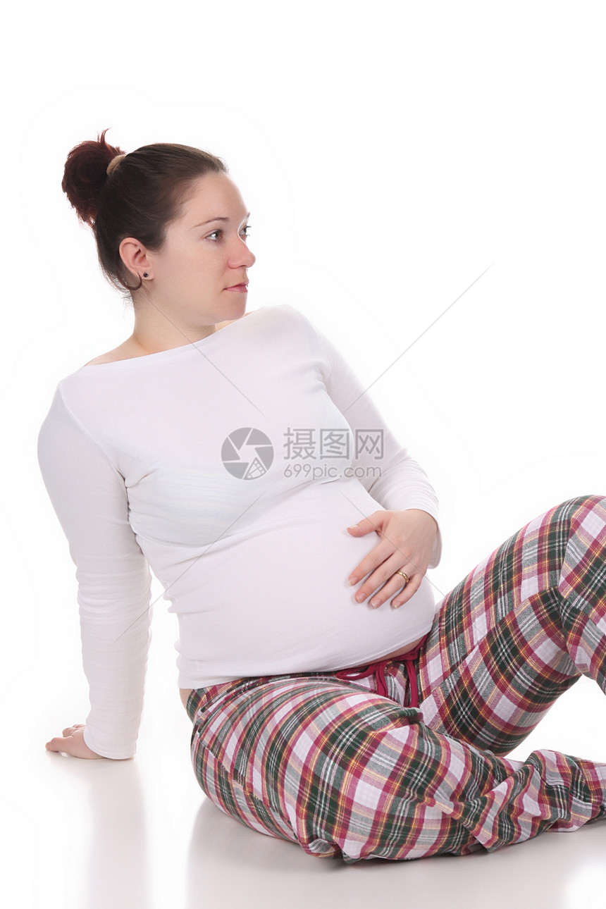 怀孕孕妇的肚子成人妻子身体生活衣服婴儿已婚工作室女孩母性图片