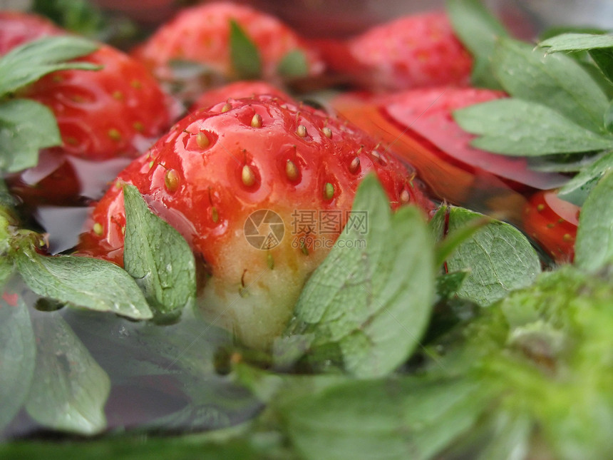 草莓红色水果美食茶点宏观饮食健康饮食静物生活方式食物图片