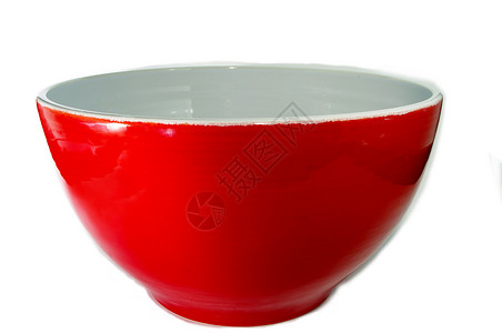 碗烹饪厨具沙拉红色背景图片