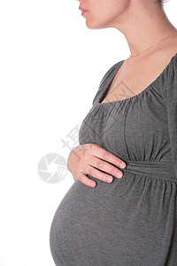 身穿编织衣服的孕妇药品脖子肚子新生产妇良知婴儿压痛生活子宫背景