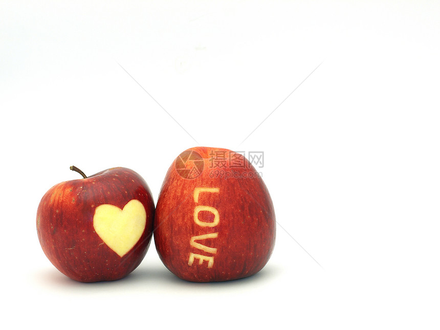 有爱心的苹果图片