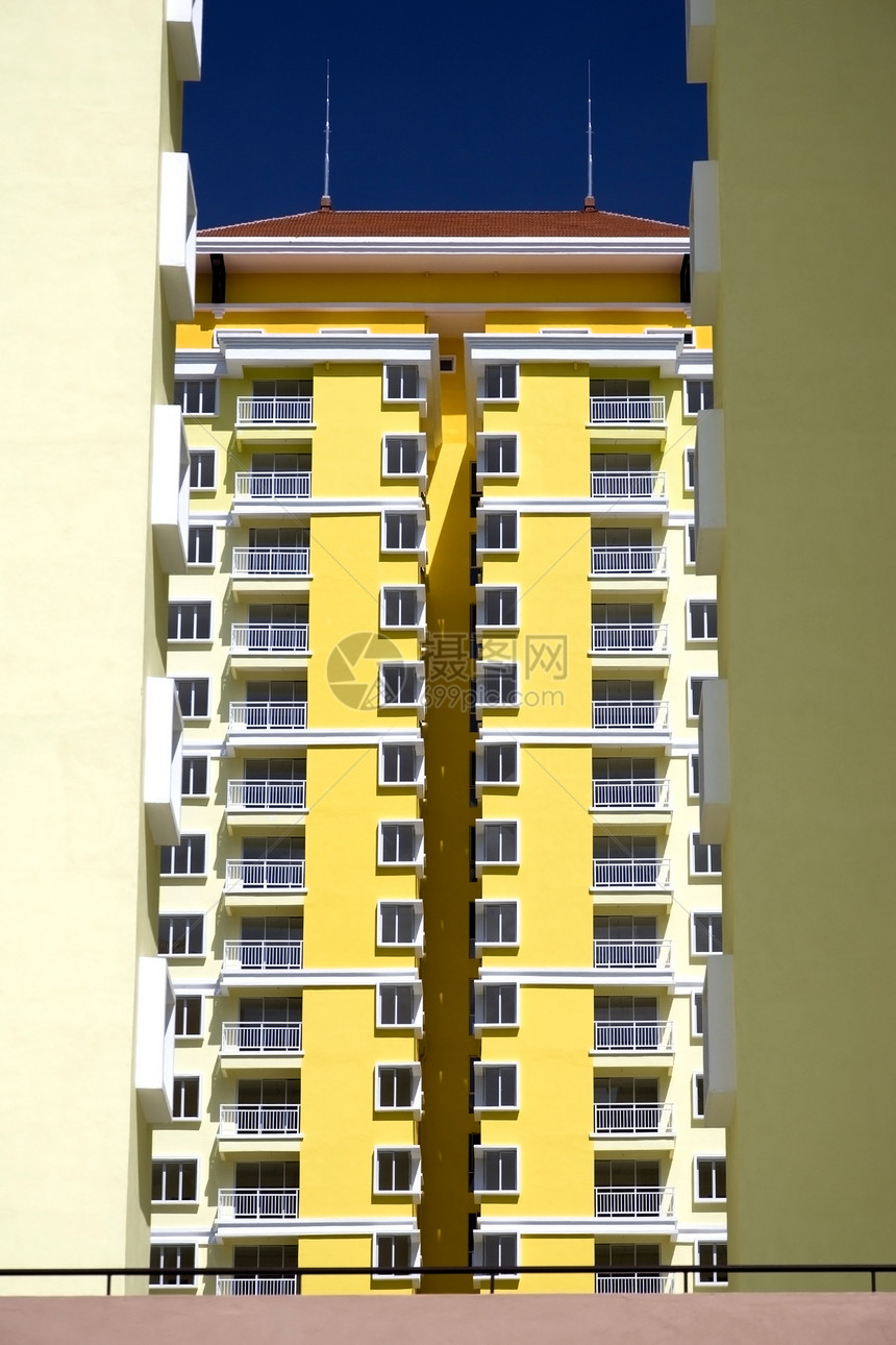 现代高频公寓摩天大楼房子高层阳台房屋家园财产窗户建筑物建筑学图片