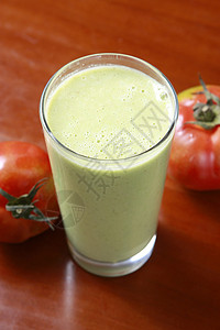 果汁活力坚果早餐绿色杯子营养背景图片