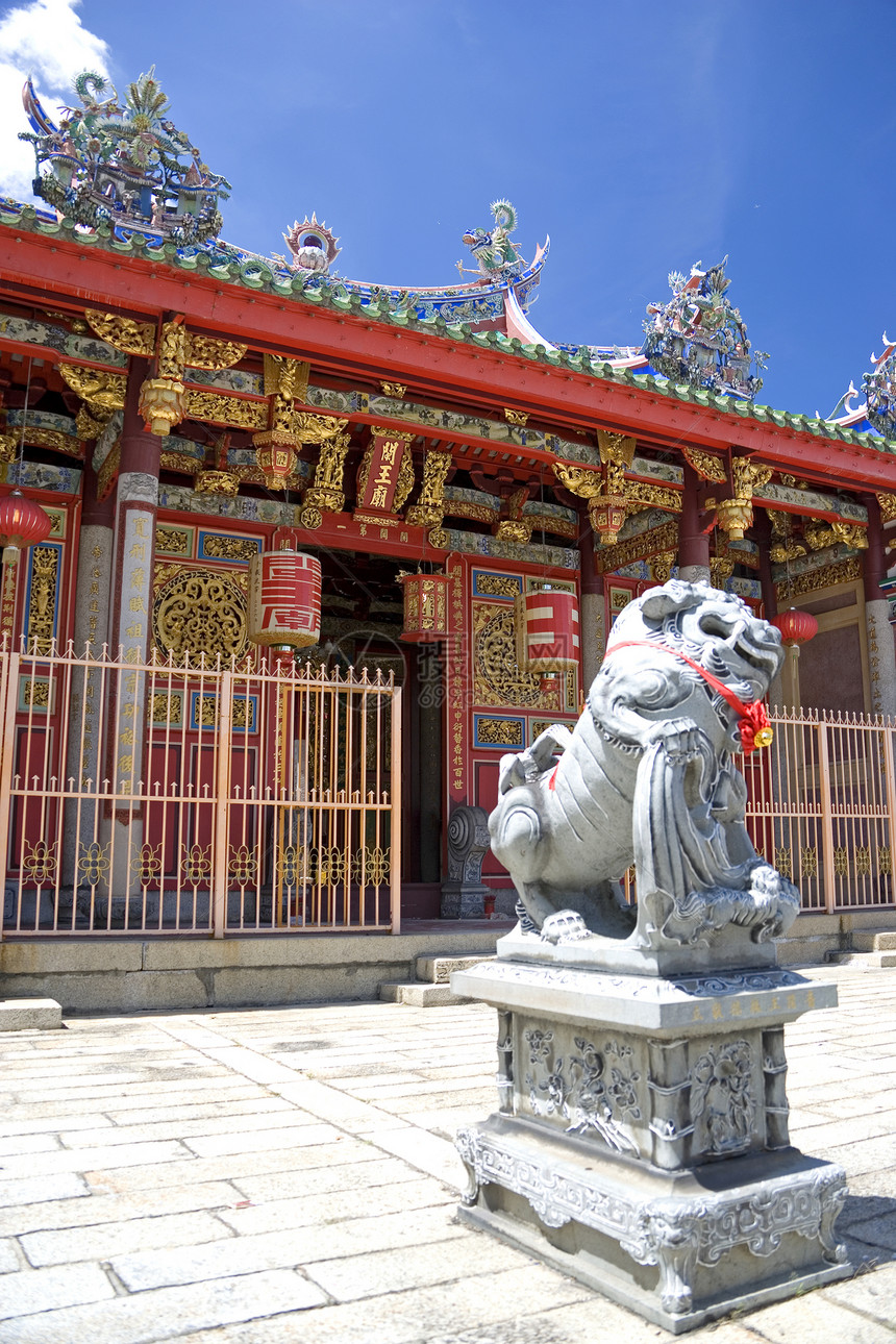 中国寺庙庆典精神灯笼佛教徒入口传统建筑神社旅行建筑学图片