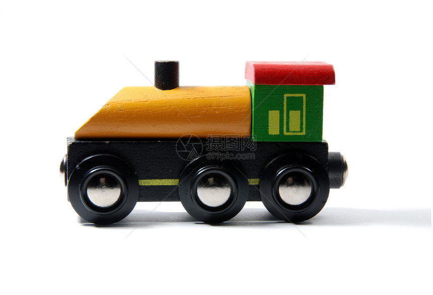 旋转玩具引擎领导者孩子绿色木头机车黄色铁路蒸汽乐趣图片