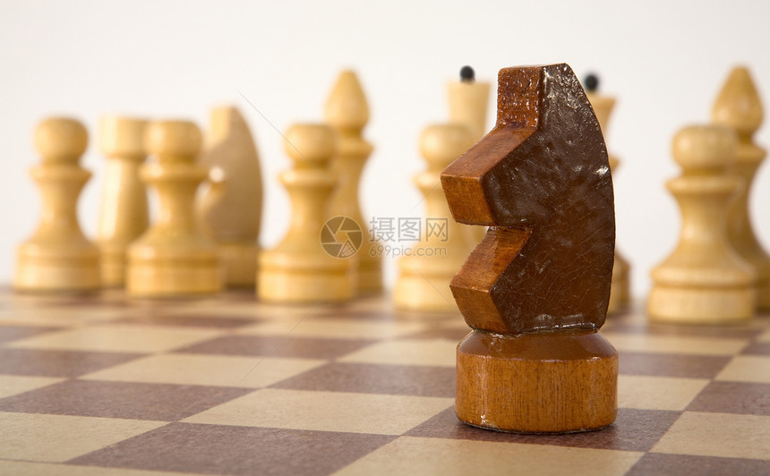象棋骑士女王白色典当游戏木板棕色棋子主教褐色图片
