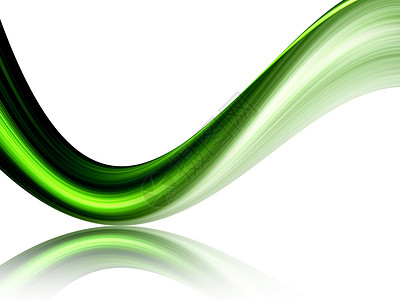 绿色波浪线条绿色绿波艺术活力插图墙纸镜子反射卡片线条运动横幅背景