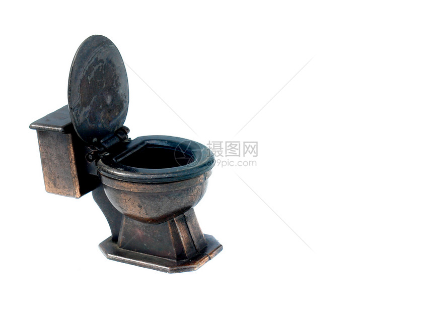 旧旧厕所黑色空白青铜棕色古董垃圾宣传广告图片