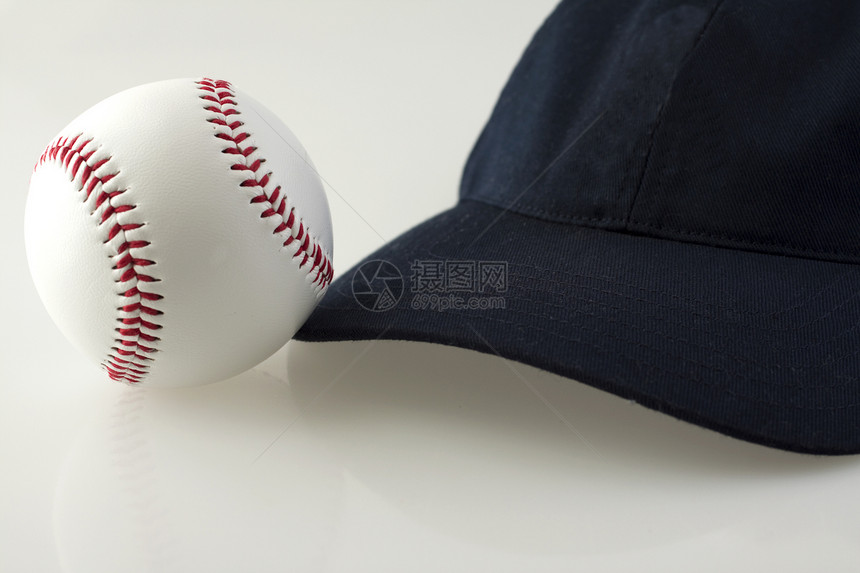 棒球和帽子快球皮革运动娱乐闲暇海军团队红色国家蓝色图片
