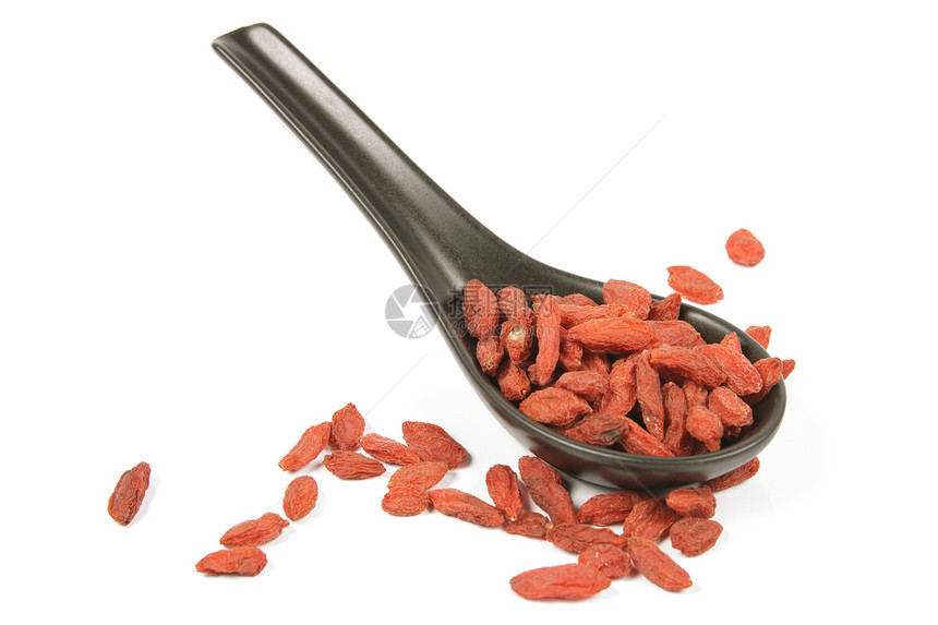黑勺子上的果芝白葡萄酒草本红色饮食卫生药品食物保健浆果草本植物水果图片