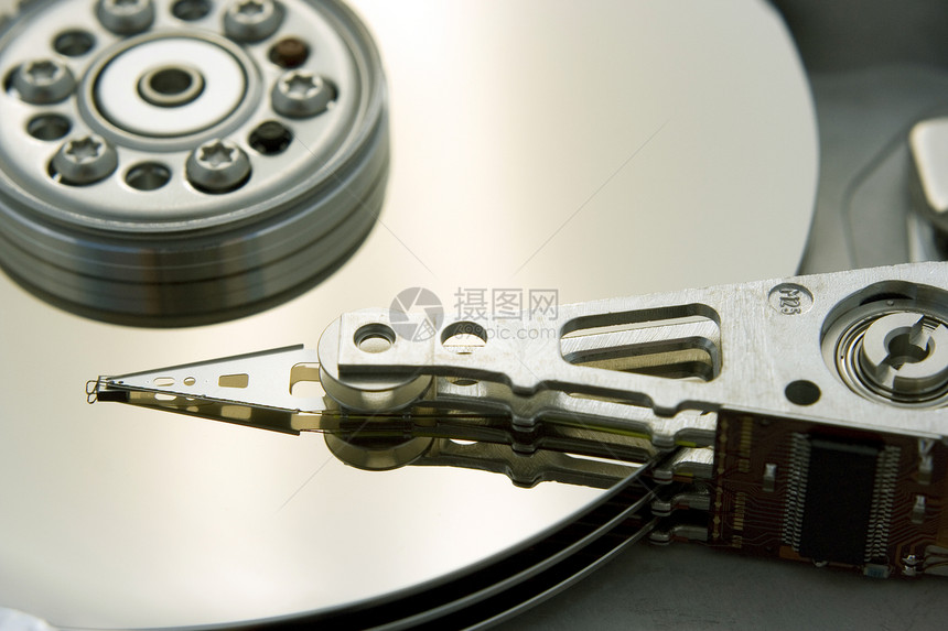 打开的计算机硬驱动器光盘商业技术记忆宏观贮存读者蓝色硬盘电子产品图片