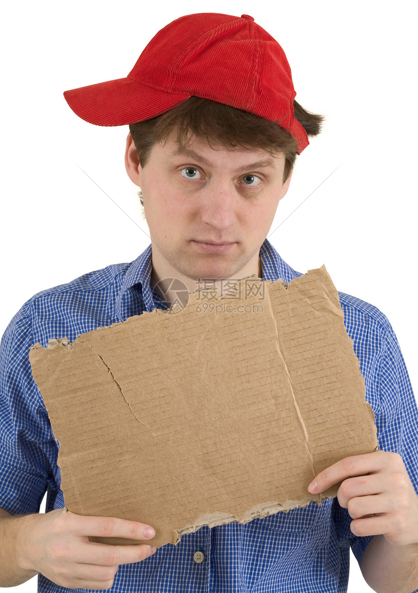 红色棒球帽和平板图片