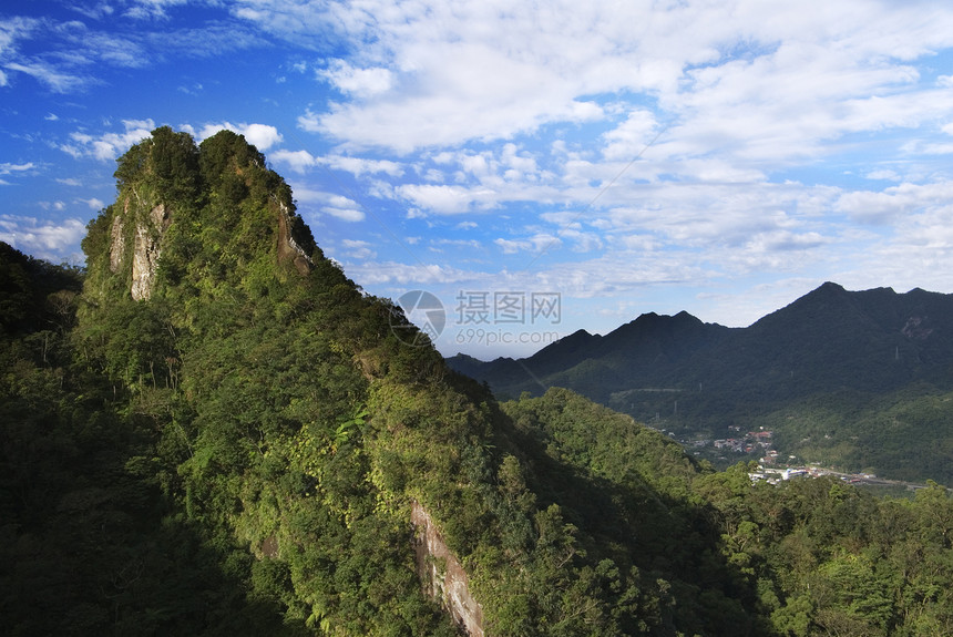 危险山区空气兴趣标题勇气风景绿色多云蓝色图片