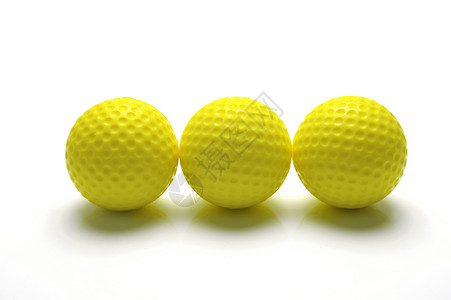 高尔夫球球夫球黄色运动白色背景图片