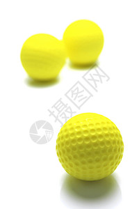 高尔夫球球白色夫球黄色运动背景图片