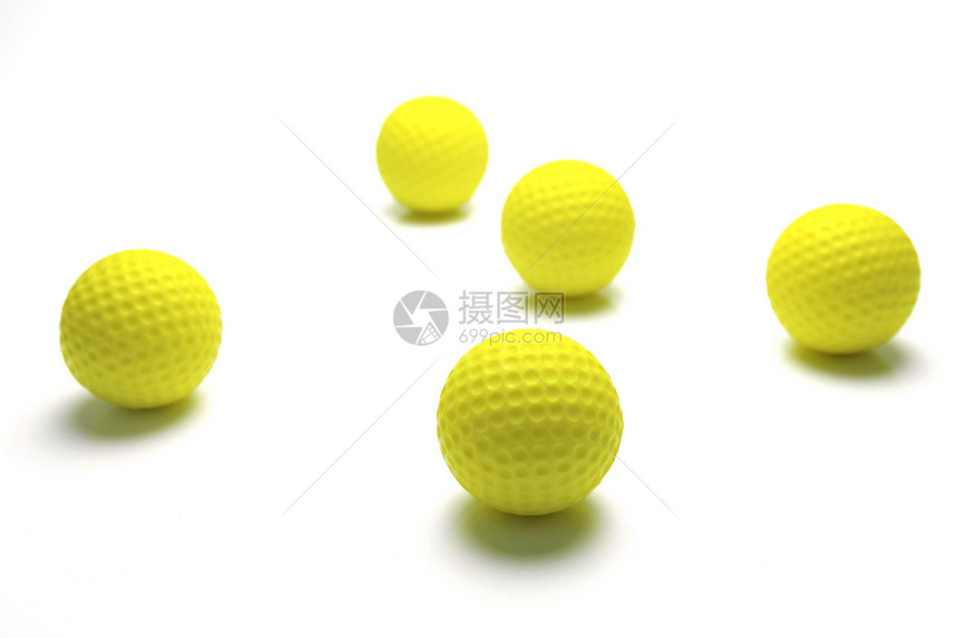高尔夫球球夫球运动白色黄色图片