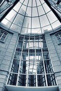 抽象建筑财产建造戏剧性门厅办公室大厅窗户住宅场景玻璃背景图片